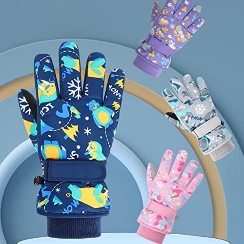 Qvkarw/Детски Зимни Ски ръкавици с анимационни принтом, Минерални ръкавици за колоездене, детски Ветроупорен Ръкавици, Ръкавици, Дамски Ръкавици