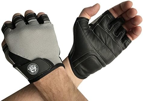 Кожени спортни ръкавици Muscle Composition Pro Grip за вдигане на тежести и Кроссфита, Черен /Сив или напълно Черни