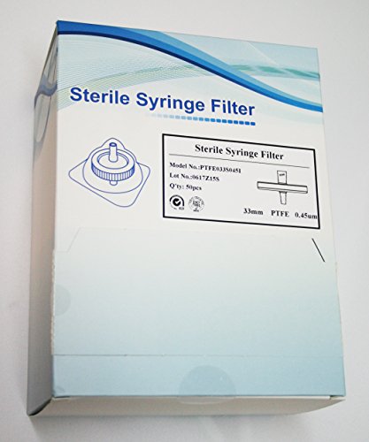 Филтър за спринцовка Eco-sensa® PTFE033S045I от Гидрофильного PTFE 13 мм 0,22 микрона - Кастрирани В Индивидуална опаковка - 10 бр.