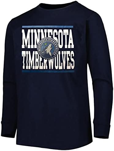 Тениска с дълъг ръкав с логото на Баскетболния отбор Outerstuff Minnesota Тимбъруулвс Juniors Размер 4-18