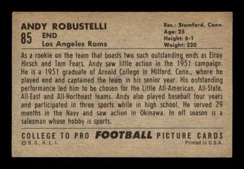 85 Анди Робустелли RC HOF - 1952 Футболни картички Боумена Голям размер (Звезда) С оценката EX+ - Футболни картички Боумена