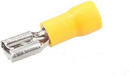 AB Tools 5 мм Женски Жълт Електрически Кабели Кабели Лопатчатые Клеми за Запресоване Конектор 100 бр.