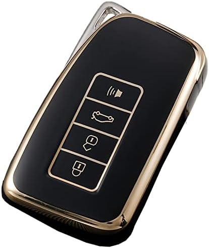 Защитен калъф за ключове Guibuhuse, калъф-ключодържател от TPU, Подходящ за Lexus RX LC RC LX GX RS NX LS GS ES IS (черен)