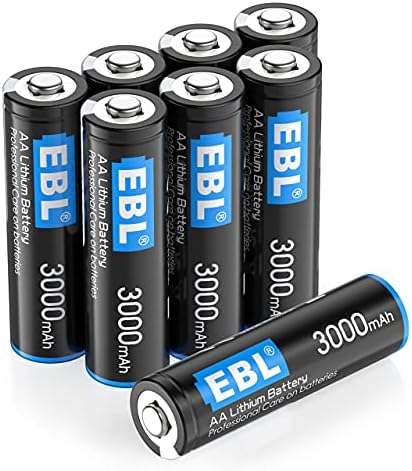 EBL 8 Пакети литиеви батерии тип AA с капацитет 3000 mah 1,5 и 4 опаковки на литиеви батерии с капацитет от 1200 mah 9 По - висока производителност без акумулаторна на постоянно н