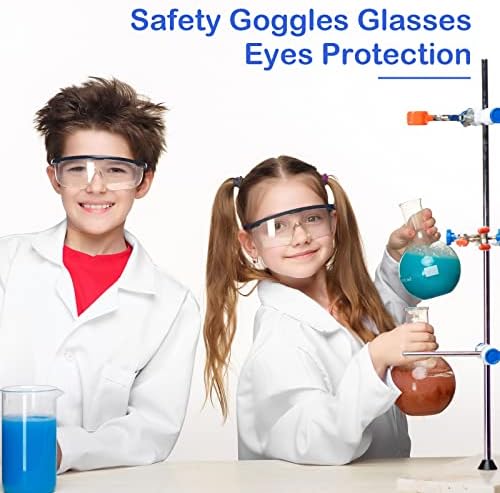 Queekay 20 Чифта Защитни Очила Предпазни Очила Против Прах Защитни Очила, на върха на Очила за Защита на Очите Очила За Стрелба с Устойчиви