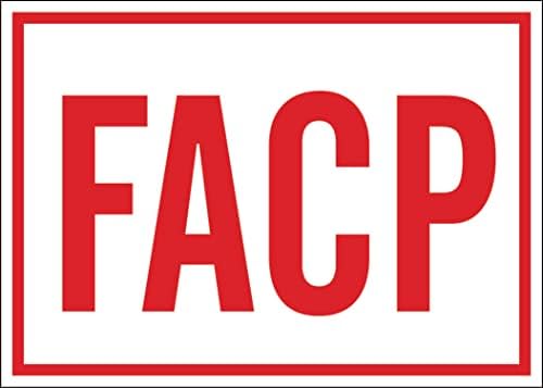 Стикер на Панела за управление пожароизвестяване FACP 5X7 ЧЕРВЕН цвят С бял печат (Чифт)