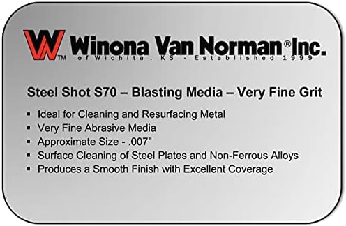 Winona Van Norman Steel Shot S-70 - Дробеструйная маса - Много плитко (10 кг)