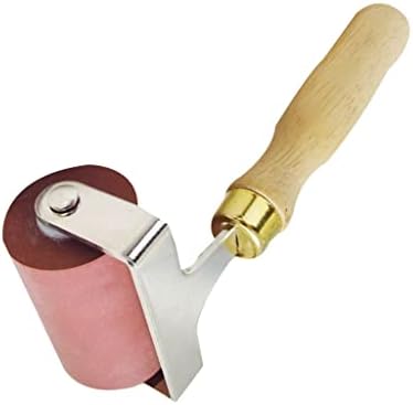 HOUKAI 5/10 см Печатни мастила, Гума спрей, Противоскользящий валяк с Дървена дръжка на инструмент за вземане на diy (Размер:
