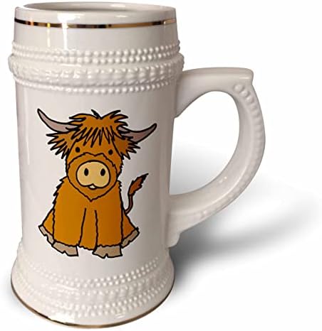 Триизмерен Забавен Анимационен филм с участието на Планински крави за любителите на крави - чаша за стейна на 22 унция (stn_354173_1)