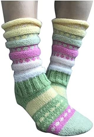 Чорапи за Джогинг, Малки Зимни Чорапи на Райета, Топли Чорапи, Цветни Вълнени Чорапи в Тон, Дамски Чорапи за Бягане с