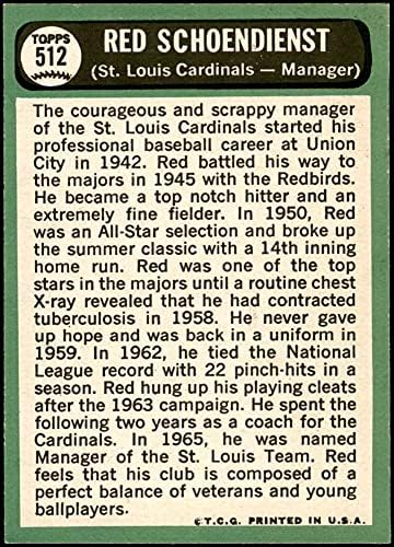 1967 Topps # 512 Червен картон на Сейнт Луис Кардиналс (Бейзболна карта) в Ню Йорк Кардиналс