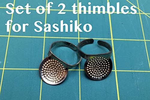Саша.Co Комплект от две наперстков кръгла форма Сашико