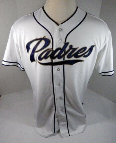 2013 San Diego Padres Wllie Blair #47 Използван в играта Бяла риза SDP0957 - Използваните В играта тениски MLB
