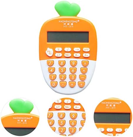 Настолен калкулатор NUOBESTY, Детски Калкулатор, под формата на Карикатура Моркови, 12-Цифров Настолен Калкулатор, Финансов Калкулатор,
