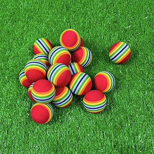 Тренировъчните топки за голф Scott Edward Air, Ярък Многоцветен и лесен Порести топката, 20 парчета, за тренировки на закрито и на