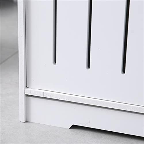 ZHYH Шкаф за съхранение на баня от PVC С двойна врата, Двойно отделение 80, Висока степен на водоустойчивост, Лесно се монтира (50x30x80)