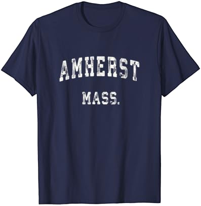Тениска Massachusetts Amherst, MA Ретро Спортен Дизайн Tee