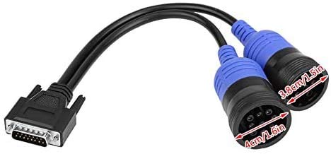 28,50 см /11,22 инча Pn 405048 6 и 9-пинов Y-образен кабел Deutsch, Съвместим с Nexiq USB Линк 125032