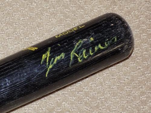 Тим Рейнс е Използвал В играта, Подписано от Прилеп Montreal Изложения йорк Янкис HOF PSA GU 9 - Използвал В играта MLB Bats