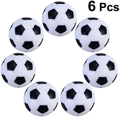 Homoyoyo Детски Подаръци Подаръци 6 x 32 мм топки за настолен футбол Заместител на настолен футбол Мини-Черно-бели Футболни топки за настолната