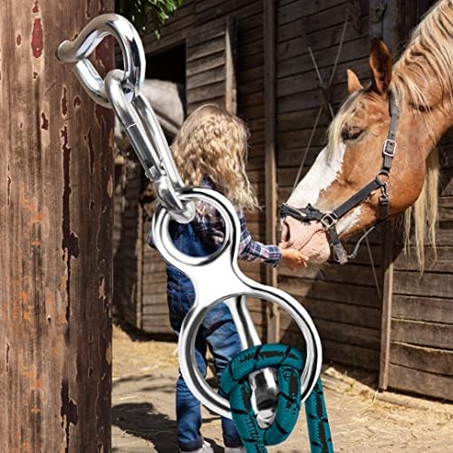 Аксесоари за халки за закрепване на каишка кон WGOHOSE - 304 Пръстен за каишка на коня от неръждаема стомана с бърза капаче, рым-болт, Безопасни и хуманни Аксесоари за рем