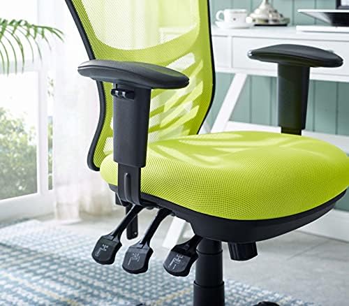Офис стол Modway с ергономична мрежа зелен цвят