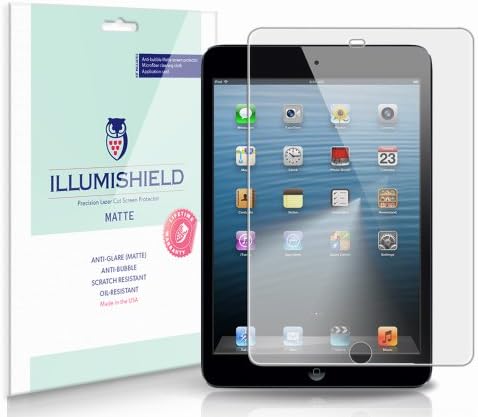 Матово защитно фолио ILLUMISHIELD, съвместима с Apple iPad mini (1-во поколение) (3 опаковки), Защитно фолио anti-glare, антипузырьковая филм и PET-фолио за защита от пръстови отпечатъци