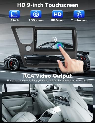 Авто Радио Стерео за Honda Civic 2013 2014 2015 2017 Android 11 Мултимедиен Радио с тъчскрийн, Bluetooth Apple Carplay Andriod