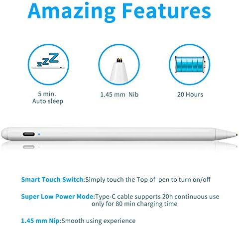 Активен Стилус, цифрова писалка за лаптоп Dell със сензорен екран, молив с ультратонким фитил, Сензорно управление и Акумулаторни stylus писалка Type-C за сензорния екран ?
