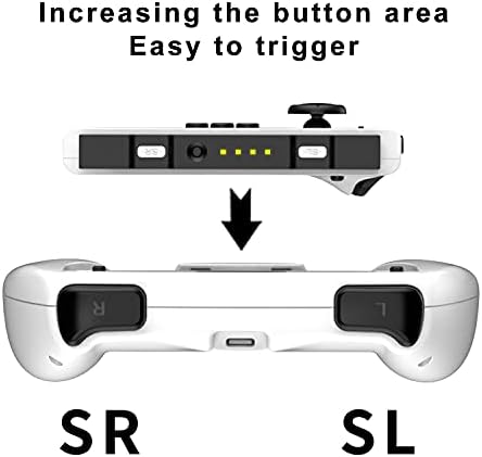 Дръжки Bionodr Swtich Joycon, Съвместима с контролери на Nintendo Switch и OLED Joy-Con, Дръжка за зареждане, Комплект дръжки