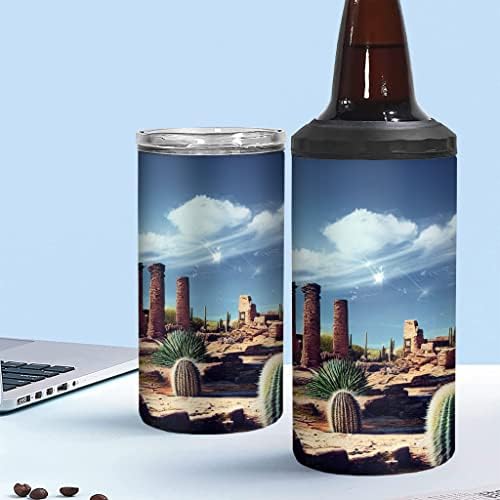 Охладител за тънки Кутии с художествена изолация от кактусового пясък - Canyon Can Cooler - Охладител За Тънки Кутии С графични изолация