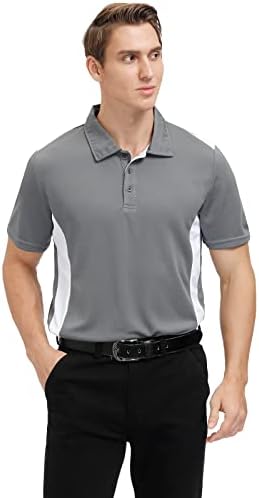 Мъжки ризи за Голф Corna, Абсорбиращи Влагата, Риза с къси ръкави Dry Fit Performance, Бързосъхнеща Ежедневни Риза Поло