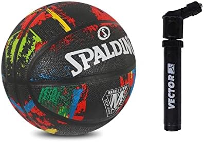 Официална Баскетболна Топка Spalding Marble Размер на 7 за жени NBA Red Ball с Помпа