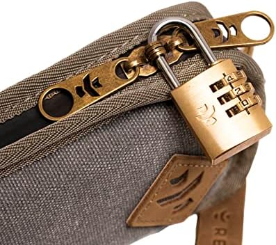 Малка мека чанта Revelry Gordito | Многофункционална чанта с ключалка и подплата от активен Въглен | Водоустойчива чанта с ключалка | 6,5 x 4 x 2 (Пепел)