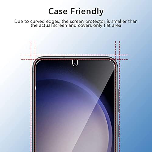 Yoyamo [3 + 3 опаковки със защитно фолио за Samsung Galaxy S23 с 3 и с малко пари защитно фолио за екран от закалено стъкло и 3 и с малко пари защитно фолио за обектива на камерата -Б