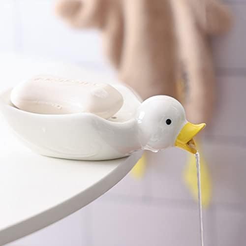 Кутия за сапун KRIVS Duck Керамична Кутия за сапун Cartoony Държач за сапун на Сапун сапун ястия