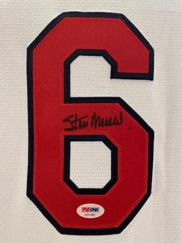 Стан Музиал подписа договор с компанията Psa Dna Coa Сейнт Луис Кардиналс Маджестик Джърси - Тениски MLB с автограф