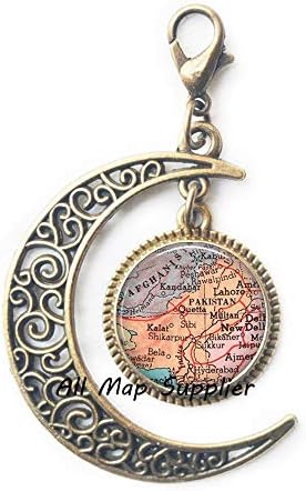 AllMapsupplier Fashion Moon Zipper Pull, Закопчалката-омар на картата на Пакистан, с цип на луната в Пакистан, Закопчалката-омар в Пакистан, бижута на картата на Пакистан, с цип на Лун?