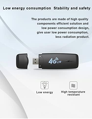 ANGYANG 4G LTE USB WiFi Модем Преносим 4G Рутер със слот за СИМ-карта Високоскоростен Преносим Мини-рутер за пътуване, 4G Отключени ключ, черни, 88 mm x 28 mm x 9 мм (AYLDW931)