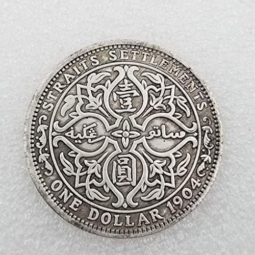 Kocreat Копие на Британската монетите Едуард VII 1904 г.-Реплика на Великобритания Сребърен Долар Пенс Златна Монета Кралската Сувенирни Монети Щастливата Монета