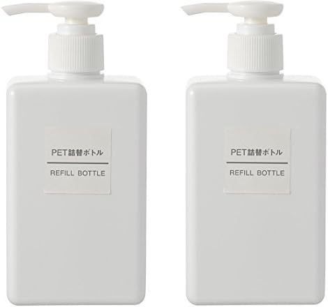 Мома Muji Refill Bottle 2 опаковки, 600 мл (20,28 грама), идеален за течности, Лосион, шампоан, балсам и т.н. (внос от Япония)