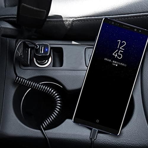 Зарядно за кола BoxWave, съвместим с безжични слушалки Logitech Zone (зарядно за Кола от BoxWave) - Car Charger Plus, зарядно за Кола и с Допълнителен USB-порт окабелен - Черен