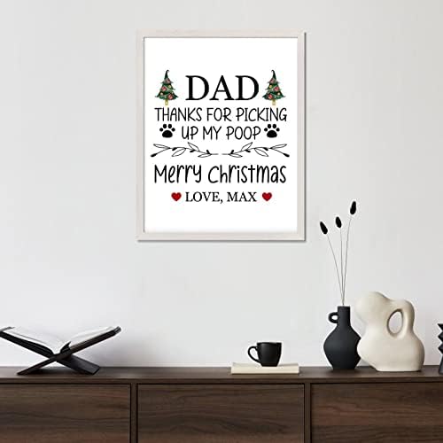 Жизнена Положителна Цитат, Селски Дървени Стенни Художествена Табела с Татко, Благодаря ти, че Отне Ми Какашки, Весела Коледа, Бялата
