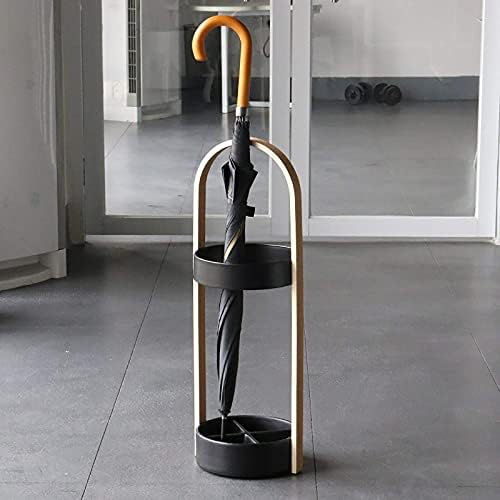 Цилиндрична Поставка за чадъри NMDCDH, Керамика + Изковаване на Изкуството + Поставка за чадъри от масивна дървесина, се използва