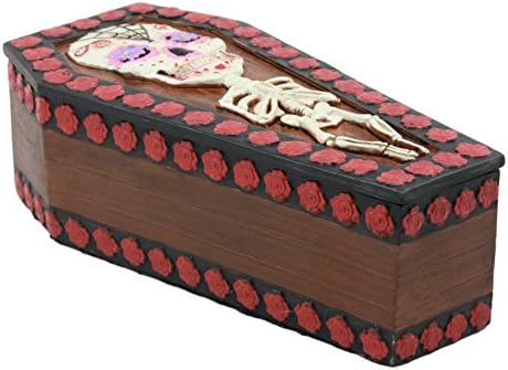 Эброс Ден На Мъртвите Захар Черепа Готически Скелет Костите Вампирский Ковчег В Ковчег За Бижута Ковчег На Дракула Тайната Скривалище