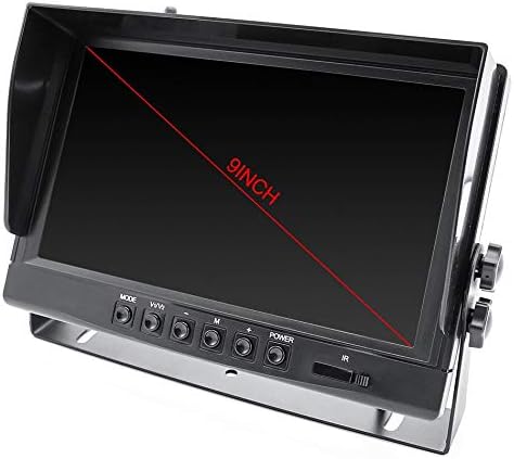 EVERSECU 4 броя Цифрови HD 1080P Безжични Автомобилни Резервни Камера с 9-инчов 4-канальным Четырехъядерным дисплей/Автомобилен видеорекордер/Тире-монитор/Автомобилен Вид