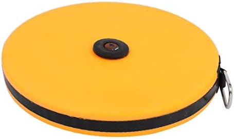 Нов пластмасов корпус Lon0167 с кръгла Прибира измервателен уред надеждна ефективност, Рулетка жълт цвят с дължина 30 м (id: 6bd f0 1c dd0)