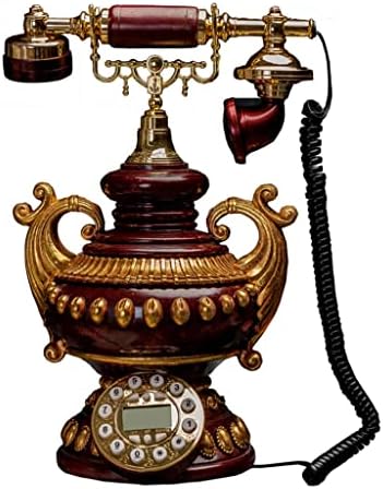 DLVKHKL Европейската Ретро Телефонна Лампа Антични Домашна Мода Кабелна Стационарен Телефон Хол Индивидуални Декоративни Орнаменти