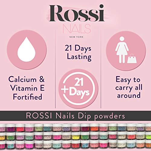ROSSI Нейлз Glam Dip Powder 0,6 грама | Акрилна пудра на Прах за френски Маникюр | За начинаещи и професионалисти | Цветна
