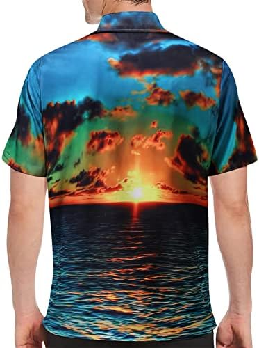 Хавайски Ризи UBST за мъже, Ежедневни Блузи Копчета с Къс ръкав и Принтом Тропически дървен материал, Лятна Плажна Риза За Почивка
